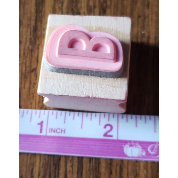 Lot of 18 Random Letters 1x1 Inch Wood Mounted Rubber Stamps - Picture 8 of 8